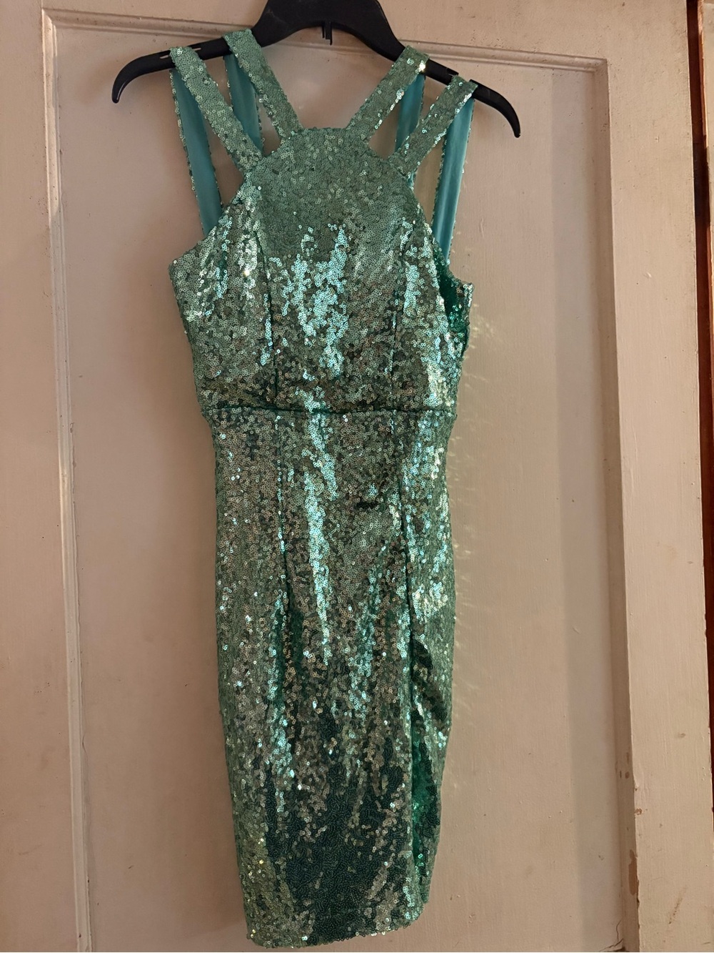 Emerald Sundae Seafoam Sequin Midi Dress